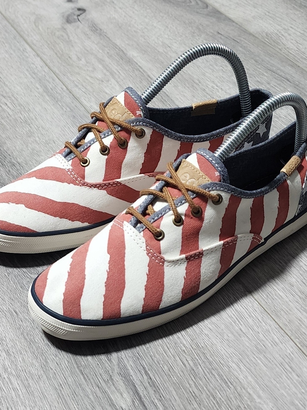 NWOB Keds Champion Patriotic Canvas American Flag Sneakers Womens Size 8.5